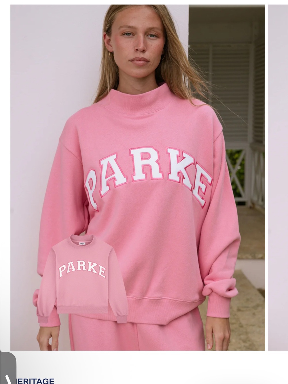 PARKE Summerland Mockneck in Conch Size XXL